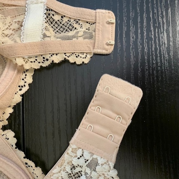 Wacoal Floral Embrace Lace Ivory‎ Underwire Bra & Brief Panties Set 38C/7 - Picture 4 of 12